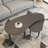 Walnut Wood Grain 360° Rotatable Coffee Table - Oak Veneer Top With Waterproof Wear-resistant Pu Paint, Sturdy Cocktail Table For Living Room & Bedroom-598514532-598514533