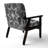 Gundry - Moroccan Orange Tiles Collage I - Upholstered Bohemian Chic Velvet Accent Arm Chair-6570717-6570706