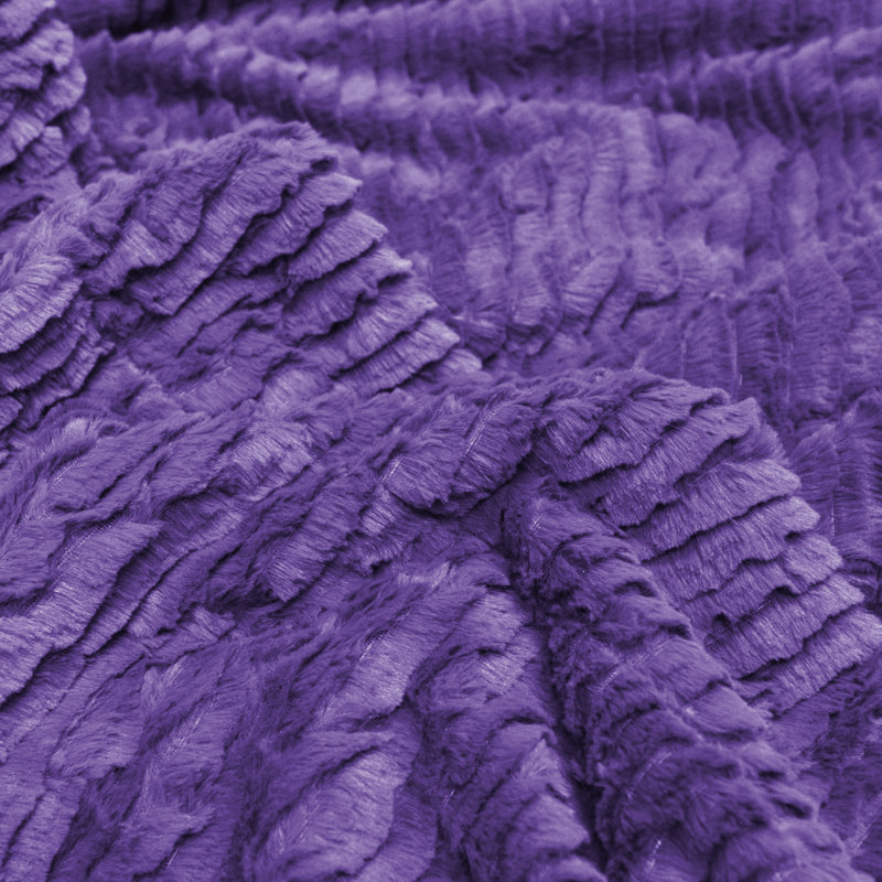 Knitted Throw Blanket, Purple