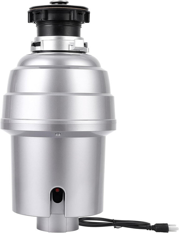 Silver 1 HP Stainless Steel Continuous Feed Garbage Disposal