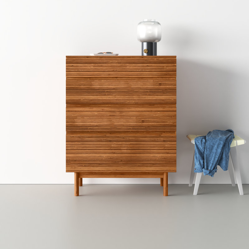 Benicio Solid Wood 34 " W 4 - Drawer Dresser