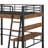 Metal Twin-Sized Loft Bed With Integrated Desk-1940755512