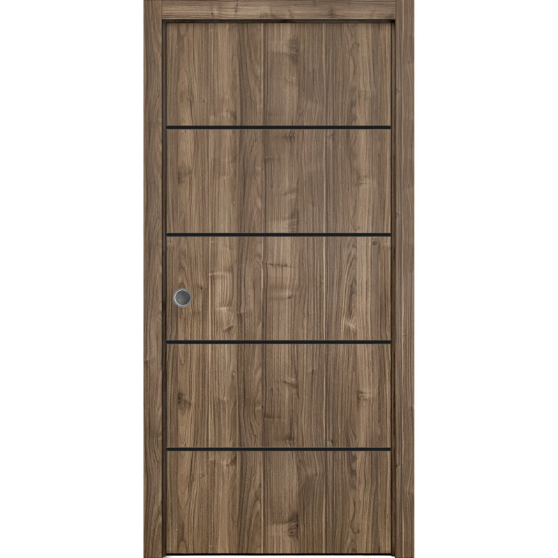 Portes françaises en bois massif massif, Noyer, 42 po x 96 po
