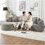 Canapé modulaire 109 pouces Cloud, canapé désossé pour le salon, canapé modulaire en velours côtelé avec méridienne en L, canapé moderne compressé dans une boîte, rembourrage en mousse à mémoire de forme (GRIS CLAIR)-1719574056
