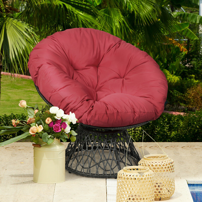 Fauteuil Papasan pivotant de l 37,5 po, Bourgogne