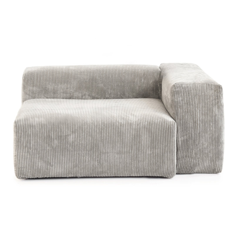 Nikodemos Corduroy  Slipper Chair, Gray