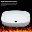 Lavabo de salle de bain semi-encastré en céramique 20 po x 15 po blanc - vasque de comptoir