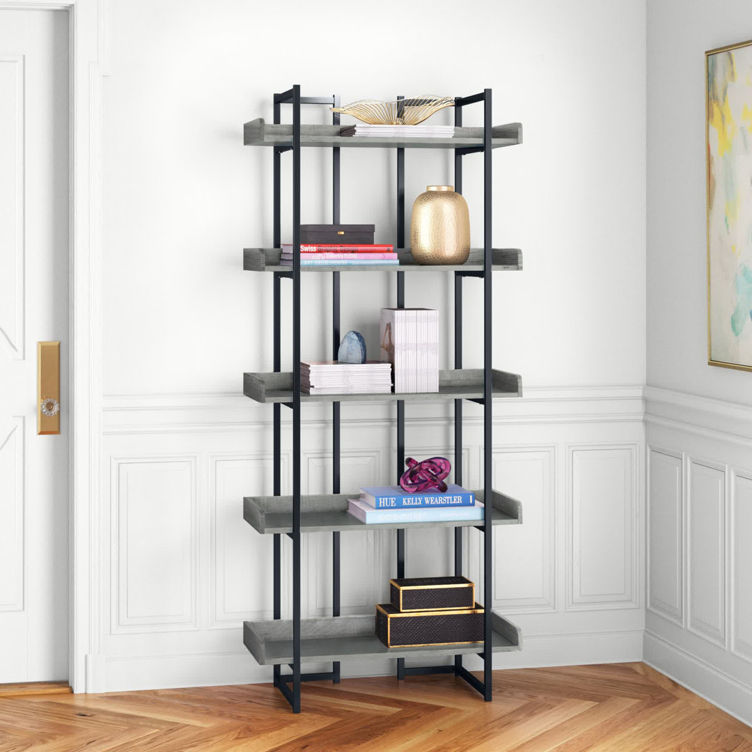 Aviana 70" H x 31" W Metal Standard Bookcase Etta Avenue™ 