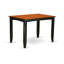 Ensemble de table de salle à manger 7 pièces à hauteur de comptoir comprenant une table de pub carrée avec piédestal et 6 chaises de salle à manger, 54 x 54 po, noir et cerise-129910325-129910326-129910327