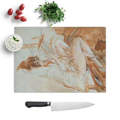 Reclining Lady by Giovanni Boldini Chopping Board
