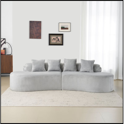 Canapé modulaire en velours avec 4 coussins