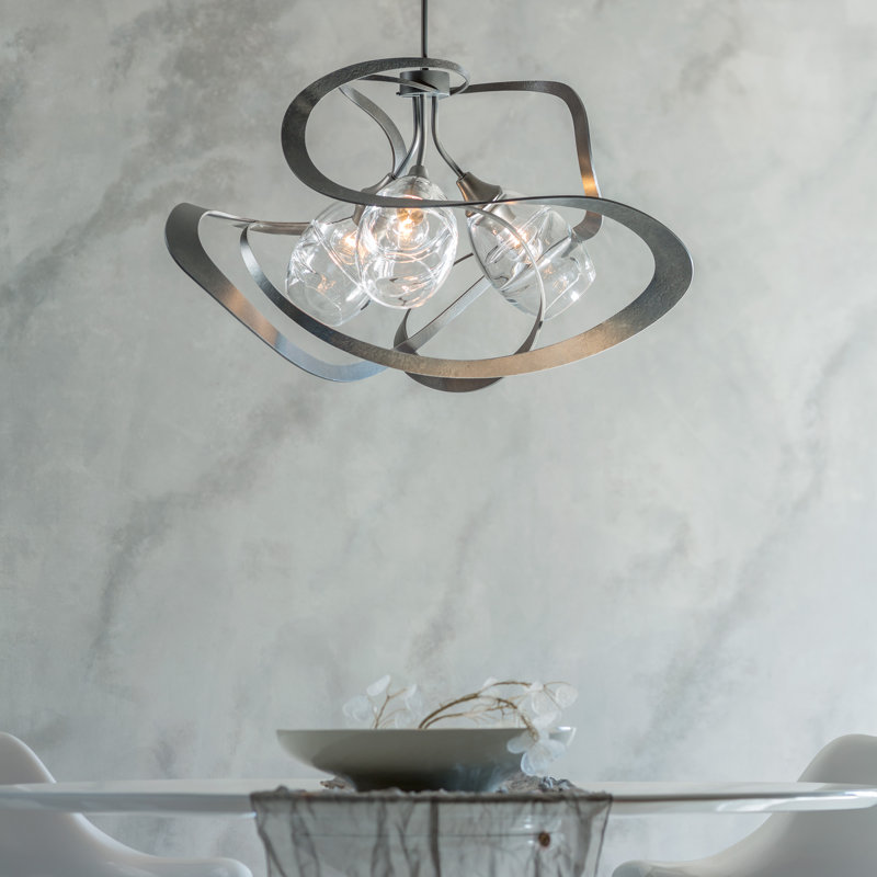 Nest 3 - Light Unique/Statement Novelty Chandelier, 36" - 47.7", Modern Brass