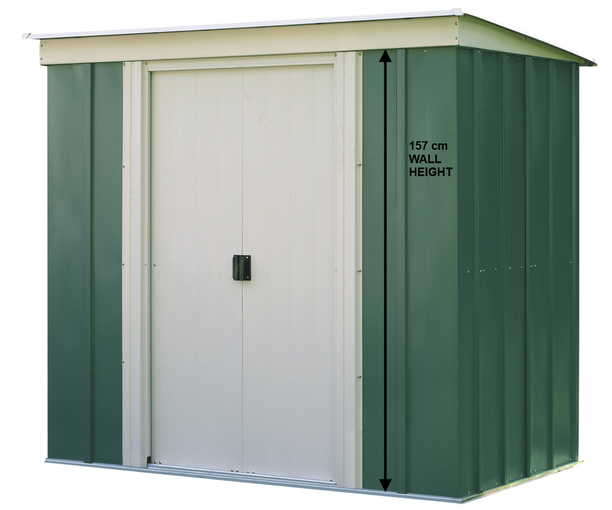 Jaxpety 7-ft x 4-ft Galvanized Steel Storage Shed in Green | HG61S0647