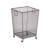 Metal Square Mesh Wire Rolling Laundry Storage Basket With Ring Handles-63108068
