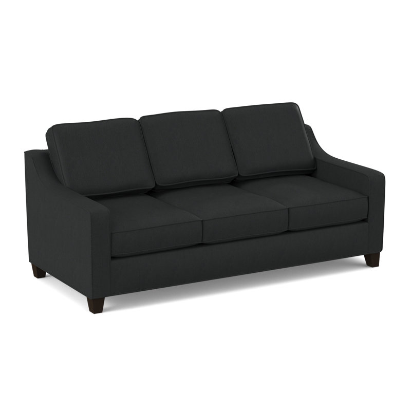 Clark 82" Square Arm Sofa with Reversible Cushions, Cafelle, Dillon Black