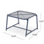 Ensemble de conversation d'extérieur 3 pièces avec cadre en fer 2 chaises en filet et 1 table d'appoint bleu marine pour patio-1967079367