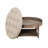 Classic Round With Shelf Storage - , Linen Upholstery For Living Space Coffee Table Upholstery, Wooden Frame Room-1168752284