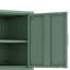Armoire d'appoint moderne en acier inoxydable 24 po avec 2 tablettes réglables Ava-851075095