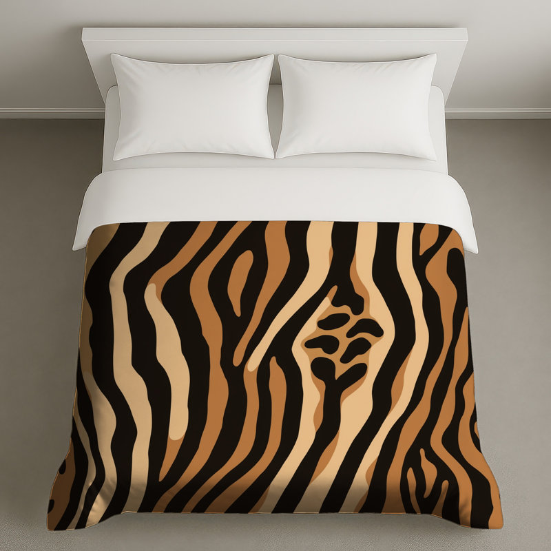 Housses de couette à motif zébré, Lit simple