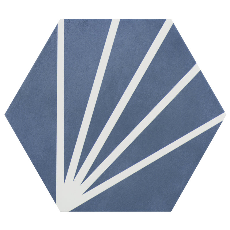 Horizon 7-3/4" x 9" Porcelain Wall & Floor Tile, Blue