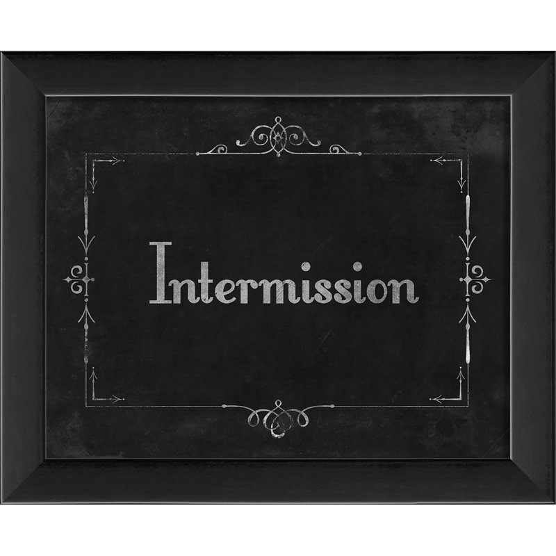 « silent movie intermission », art textuel encadré