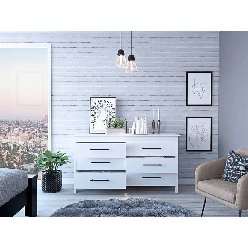 Commode double 32 po Uryah, Blanc