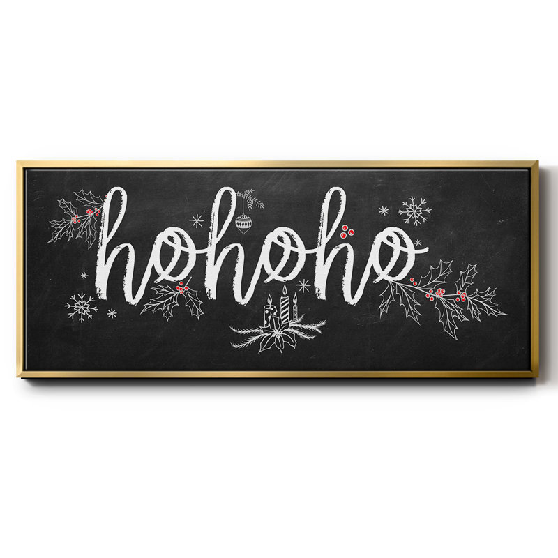 Ho Ho Ho- Framed Canvas, 8" H x 20" W