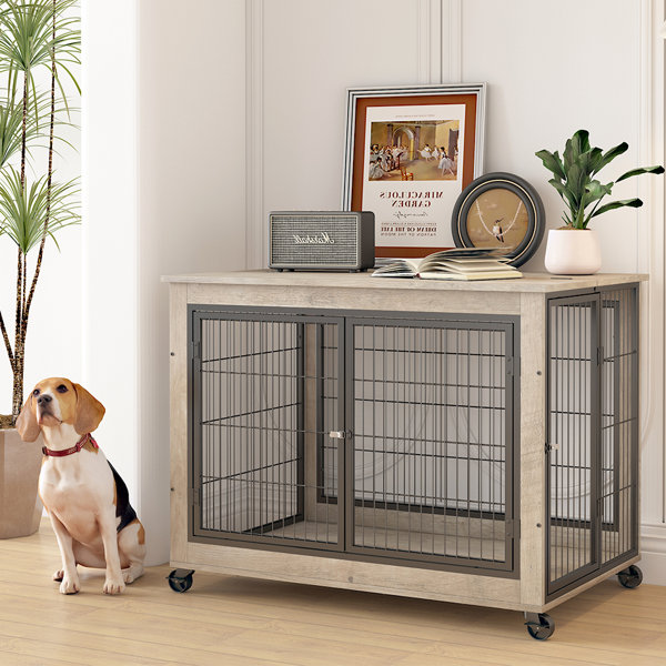 https://assets.wfcdn.com/im/18623333/resize-h600-w600%5Ecompr-r85/2313/231355395/38.5%22W+Dog+Crate+Furniture%2C+Wood+Dog+Crate+Table%2C+Dog+Kennel+With+Doors%2C+Flip-Up+Top+Opening+And+Wheels%2C+Decorative+Pet+Crate+Dog+House.jpg