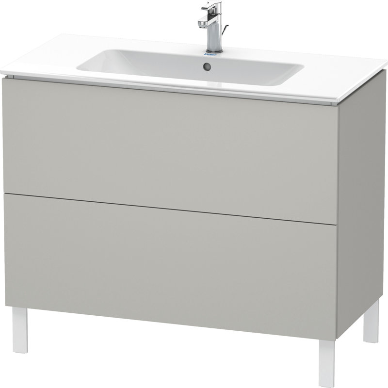 Base de meuble-lavabo simple 40,13 po seulement, Gris béton mat