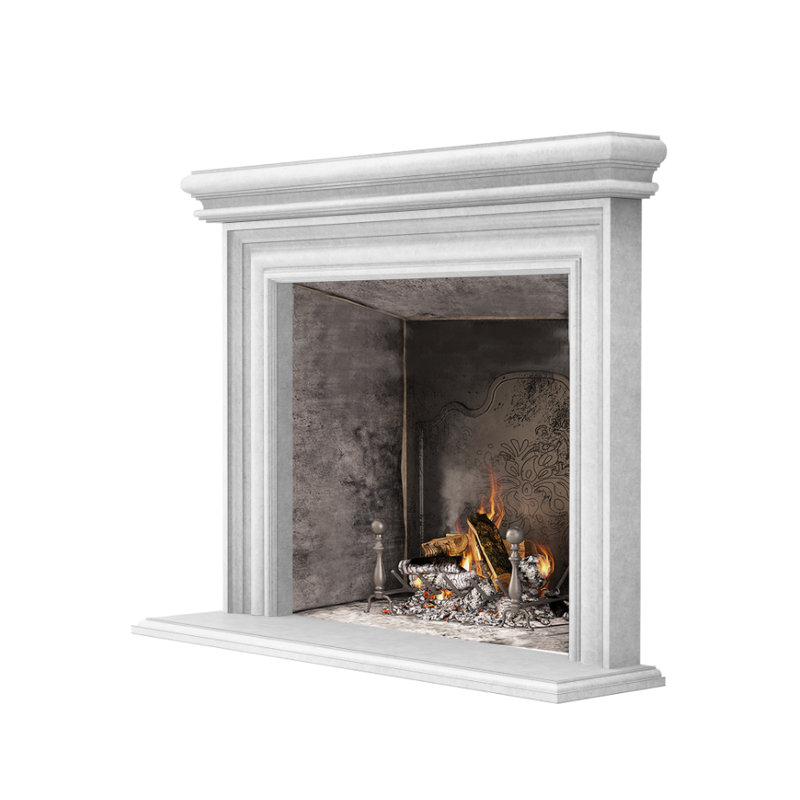 Pourtour de foyer Grand Palermo, Gris lisse