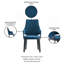 Chaise de salle à manger bleue