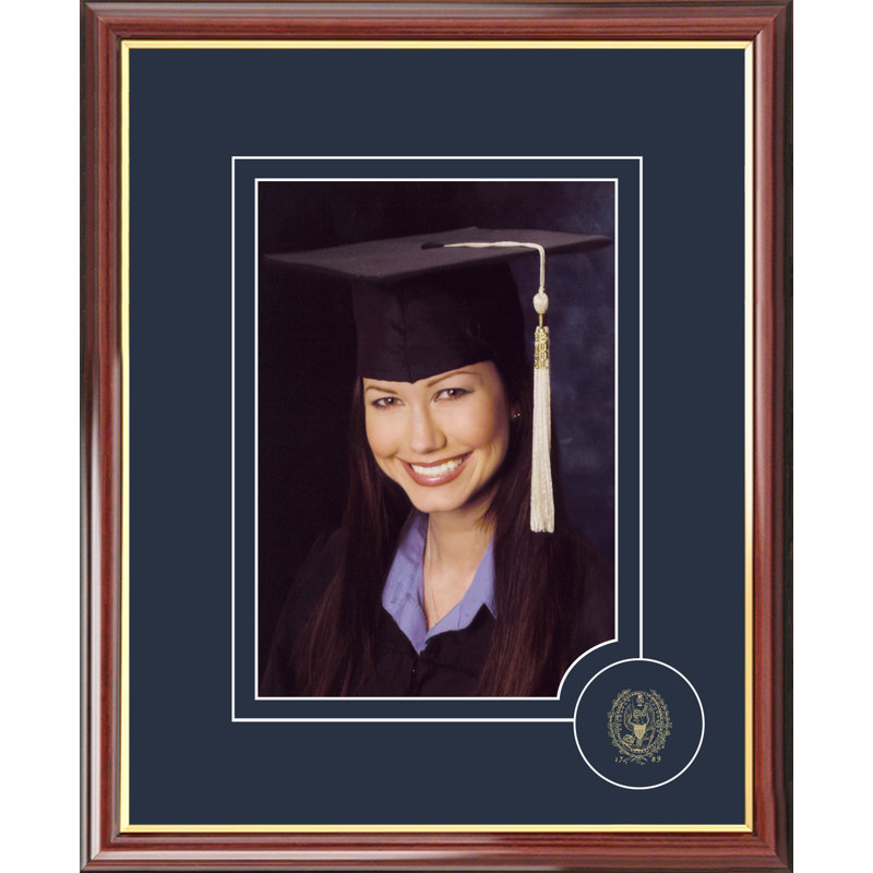 Cadre photo portrait diplômé universitaire Northeastern, Acajou satiné, Université Northeastern
