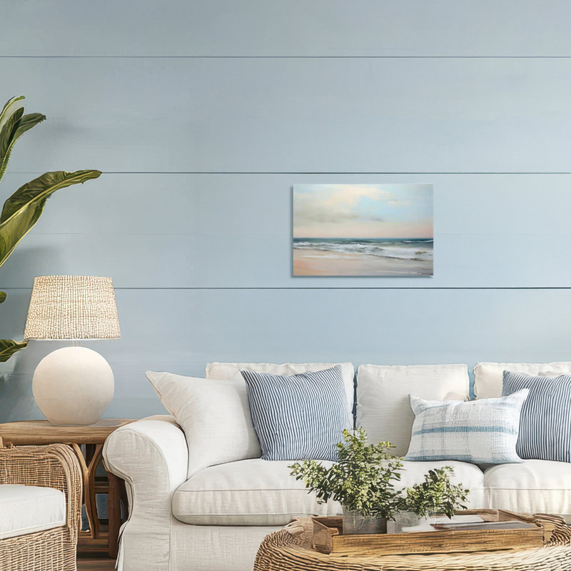 Sandy Shore in Neutrals Canvas, design by Creative Studio, 16" H x 24" W