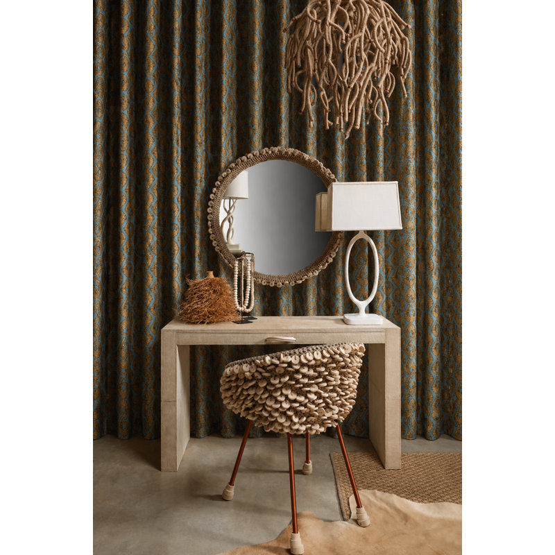Crocheted w/ Wood Discs - Chobe Mirror