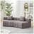Chenille Curved Sectional Sofa - Modular Semi-Circular Couch with Piano Key Design-1021763549