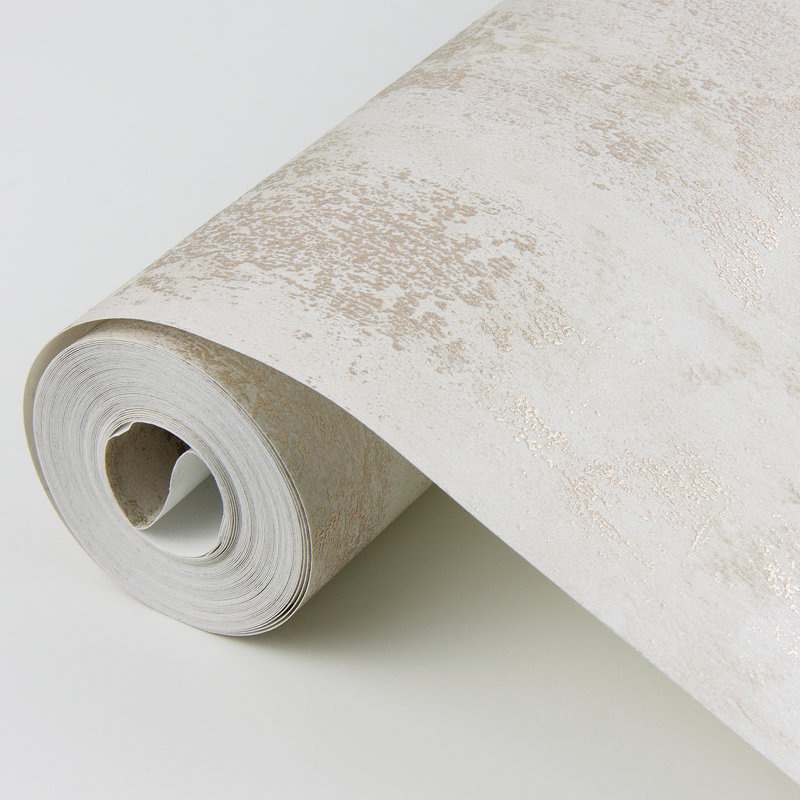 Deimos Abstract Metallic Wallpaper Roll, Beige