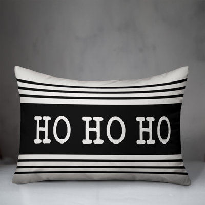  Ho Ho Ho Stripe Lumbar Pillow