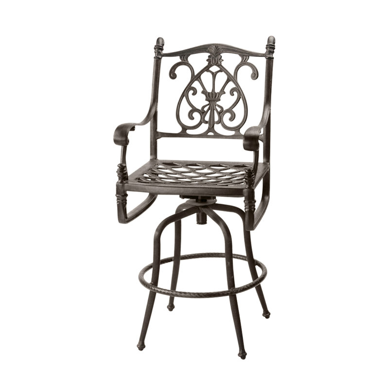 Florence Swivel Balcony Stool, Desert Bronze, 29.5" Seat Height