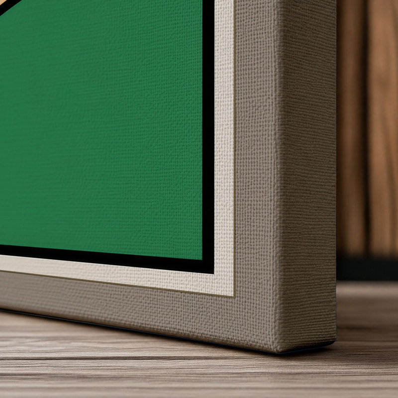 Good Time Retro - Wrapped Canvas, 30x20 - 76.2 x 50.8 cm, Taupe Border