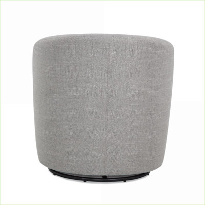 Fauteuil d'appoint pivotant tonneau Lainey Sea Oat (brun clair) | Fauteuil rembourré pour adultes, salon, chambre à coucher