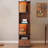 Nut-brown Manufactured Wood Display Cases