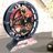 Desk wooden Clock Round 10 inches with Real Moving Gears (Transformable into a Wall Clock - detachable base) Canada Collection-1049897949