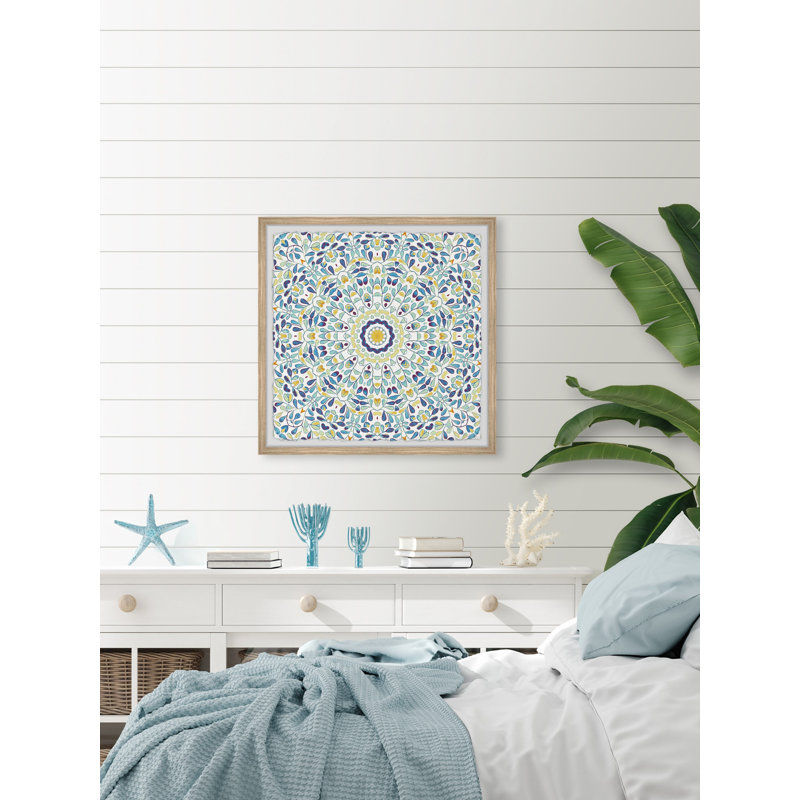 Leaf Circle - Single Picture Frame Painting, 51cm H x 51cm W x 3.81cm D