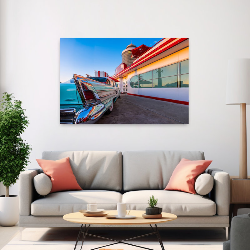 Nostalgic 1950'S Americana Contemporary Wall Art, 40" H x 60" W