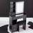 Small Size Left Drawer Desktop Vanity Table + Cushioned Stool, Large Sliding, Touch Control, Tri-Color Switching, Brightness Adjust LED Mirror, High Capacity Storage, Suitable For Small Space-662215084