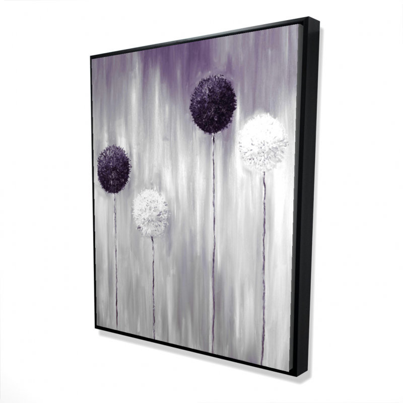 Purple Allium Flowers Print On Canvas, H 60 po x l 48 po