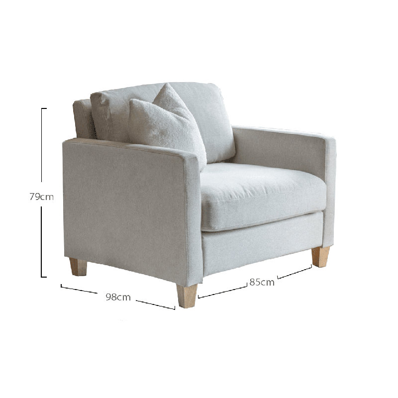 Aharshi Upholstered Armchair, Beige, Light Brown