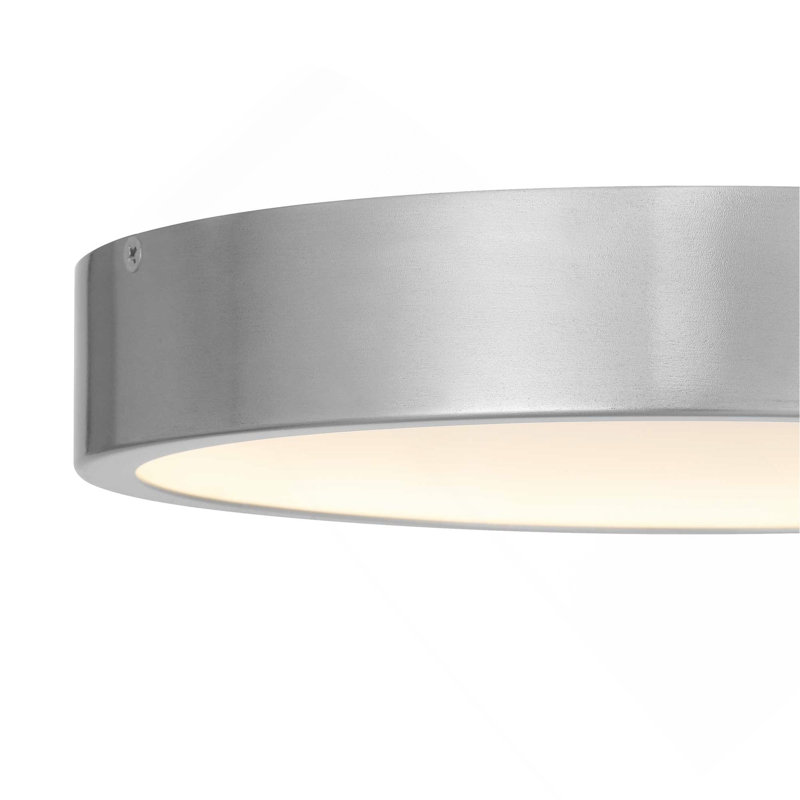 Plafonnier encastré à DEL 14 po noir, Nickel brossé, H 2,38 po x l 11 po x P 11 po