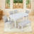 Wooden Dining Rectangular Table with Bench, Kitchen Table with Bench for Small Space-1343795633-1343795634-1343795637