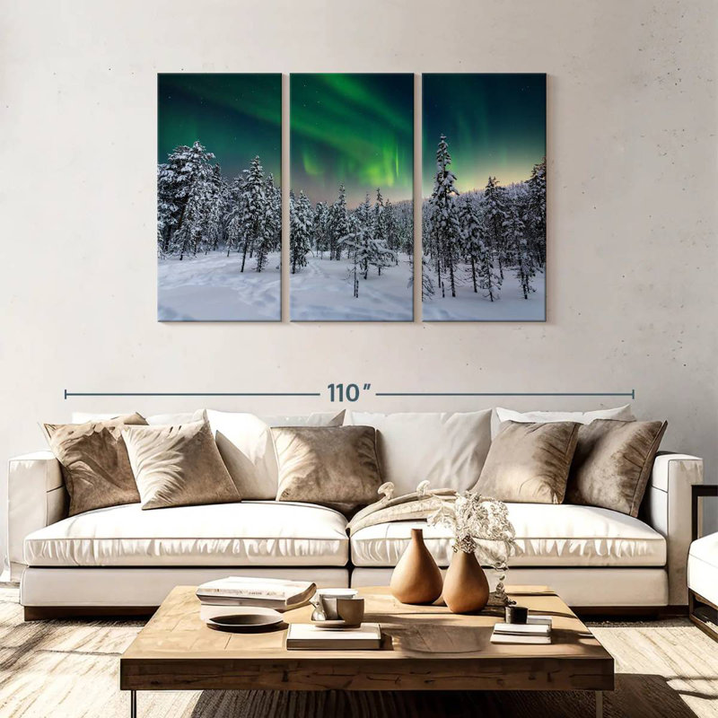 Alvord Snow Covered Lapland Trees, 48" H x 74" W